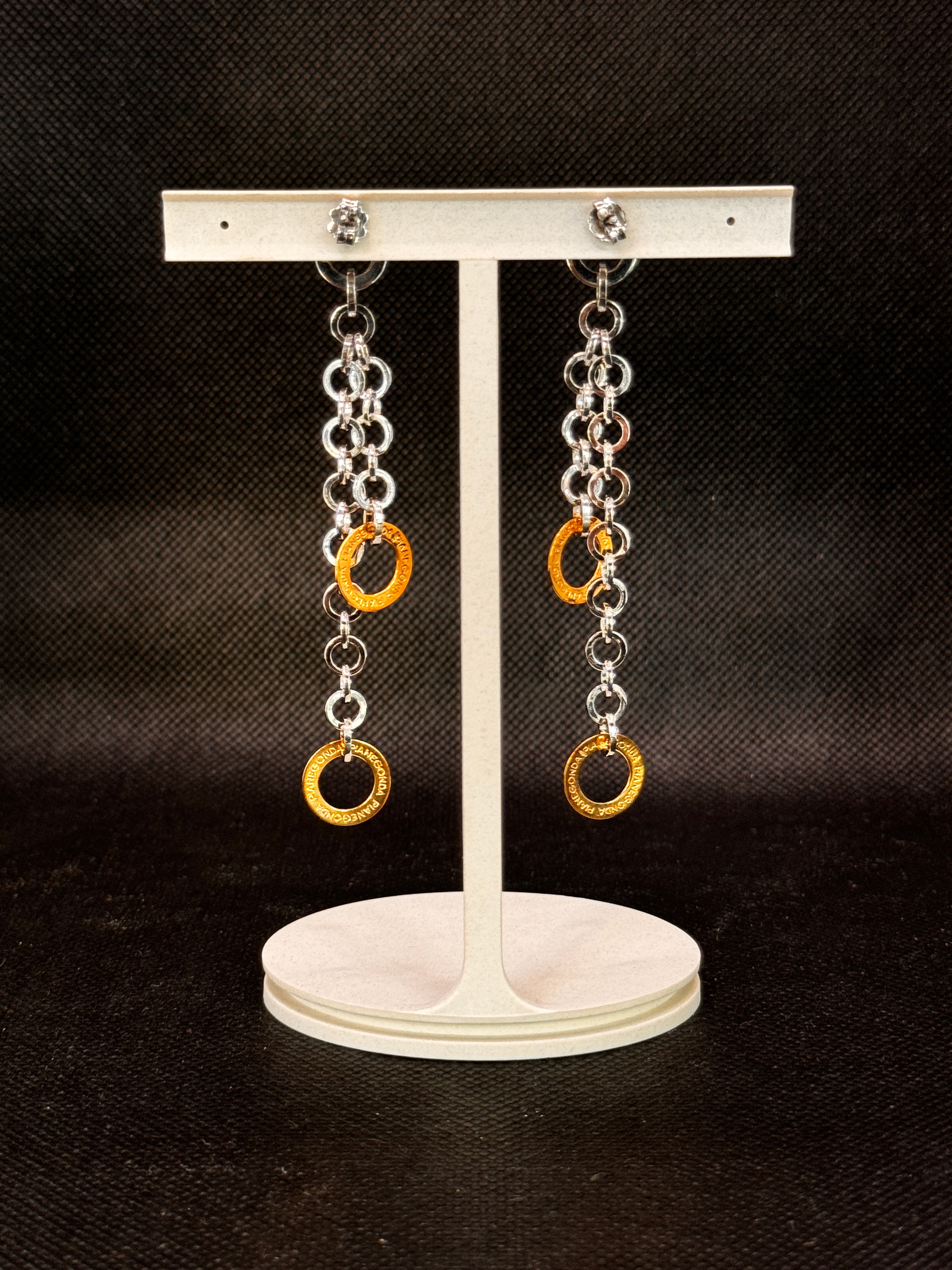 Pianegonda Tropfenohrringe aus 18 Karat Gold und Silber – OA050431