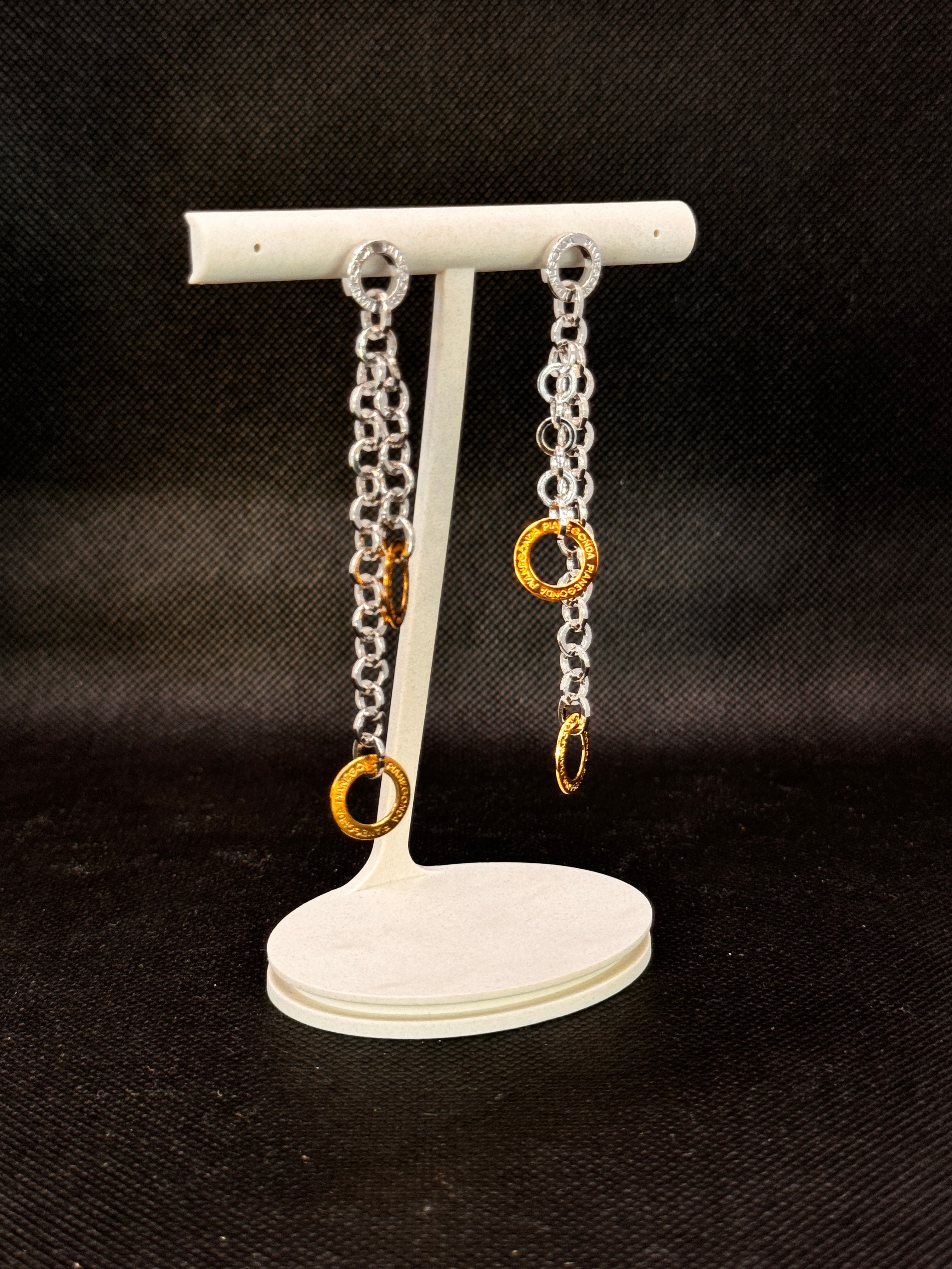 Pianegonda Tropfenohrringe aus 18 Karat Gold und Silber – OA050431
