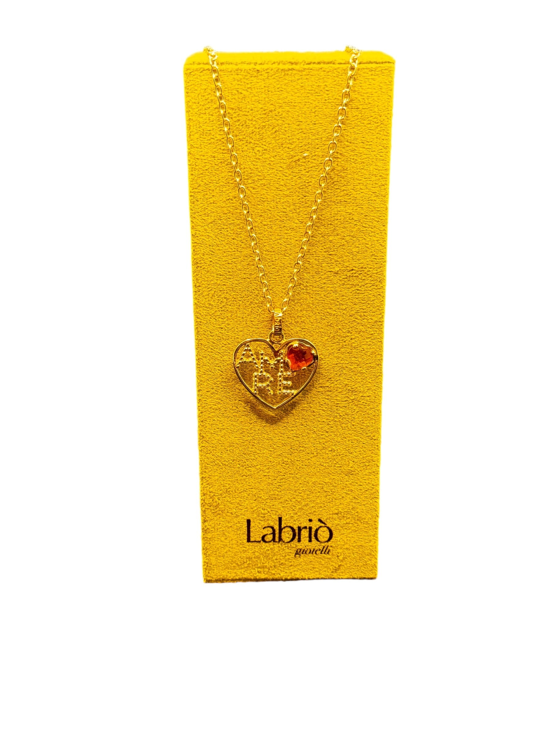 Labriola Halskette aus vergoldetem Silber mit LOVE-Anhänger - AG1031/G