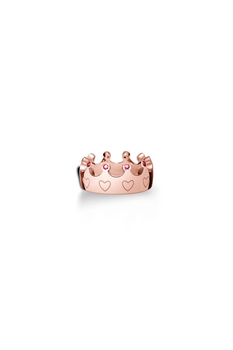 LOVETTO - GHIERA ARGENTO PLACCATO ORO ROSA CON SWAROVSKI - SNM023-R