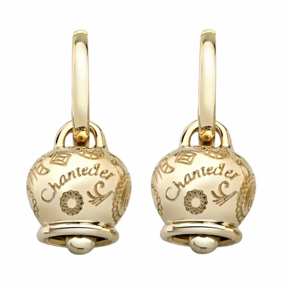 CHANTECLER Ohrringe, Suamèm Kollektion, mittelgroß in 9 Karat Gelbgold – 30204