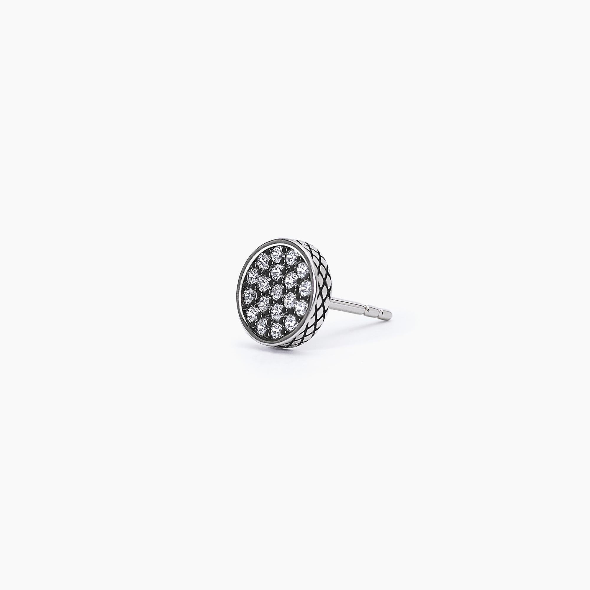 Mabina Uomo – Mono-Ohrring aus Silber mit Pavé MONOMANIA – 563627