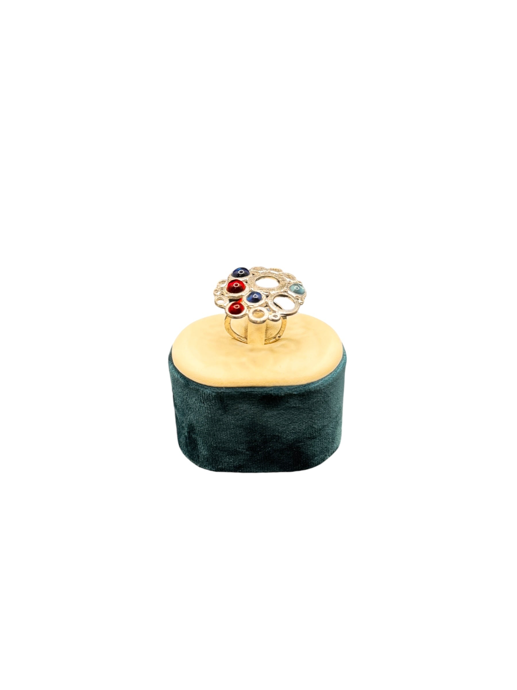 Labriola-Ring aus Silber mit rotem und blauem Spinellquarz – AG1123BS