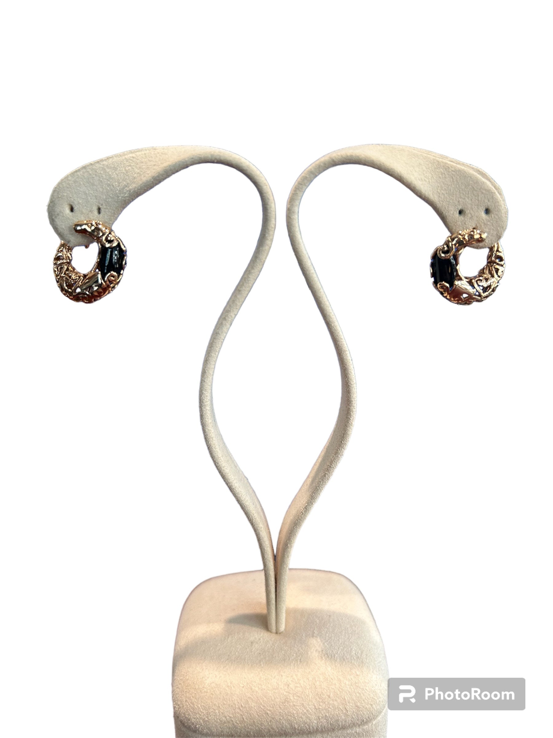 Diamour Folies Ohrringe aus Roségold und Onyx – 29575
