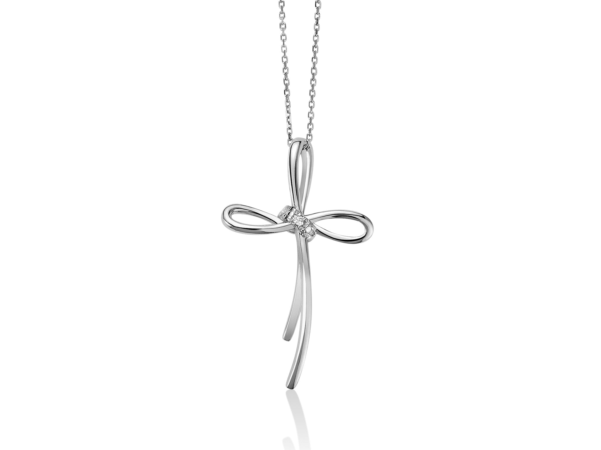 Miluna-Kreuz aus Weißgold und Diamanten – CLD4248