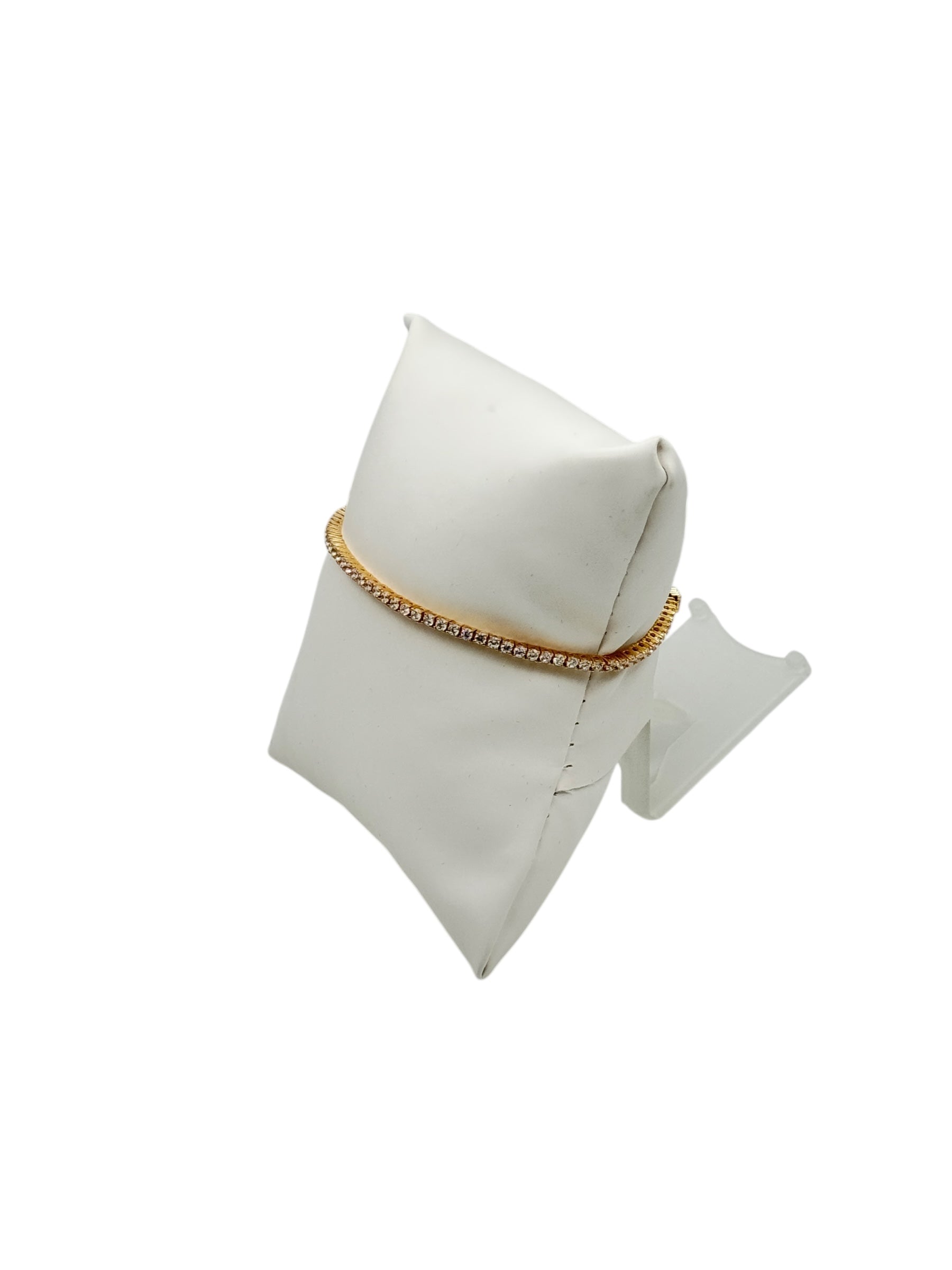 Bracciale tennis Spadarella in argento dorato con zirconi bianchi, 2mm, da uomo - TEN2-Oro
