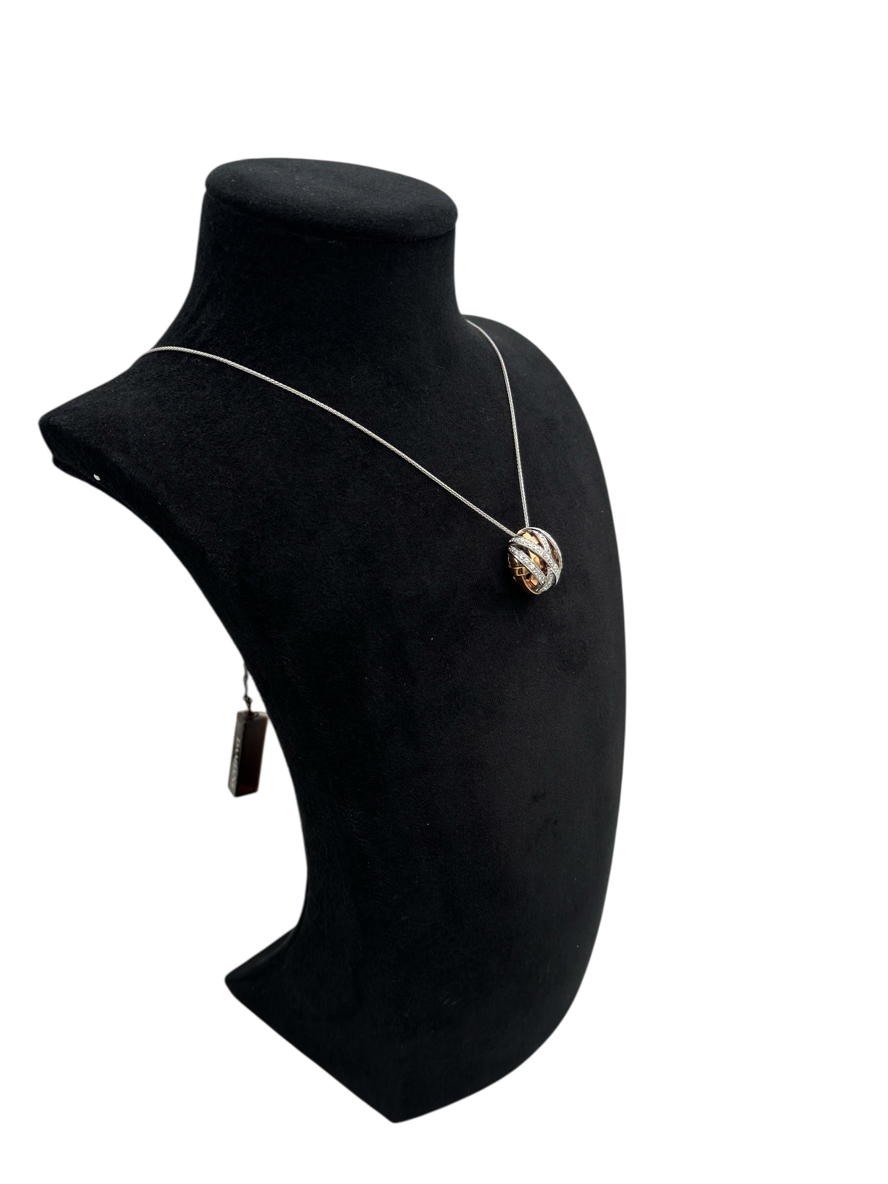 Damiani-Halskette aus 18 Karat Weißgold, Roségold und Diamanten – 20028406