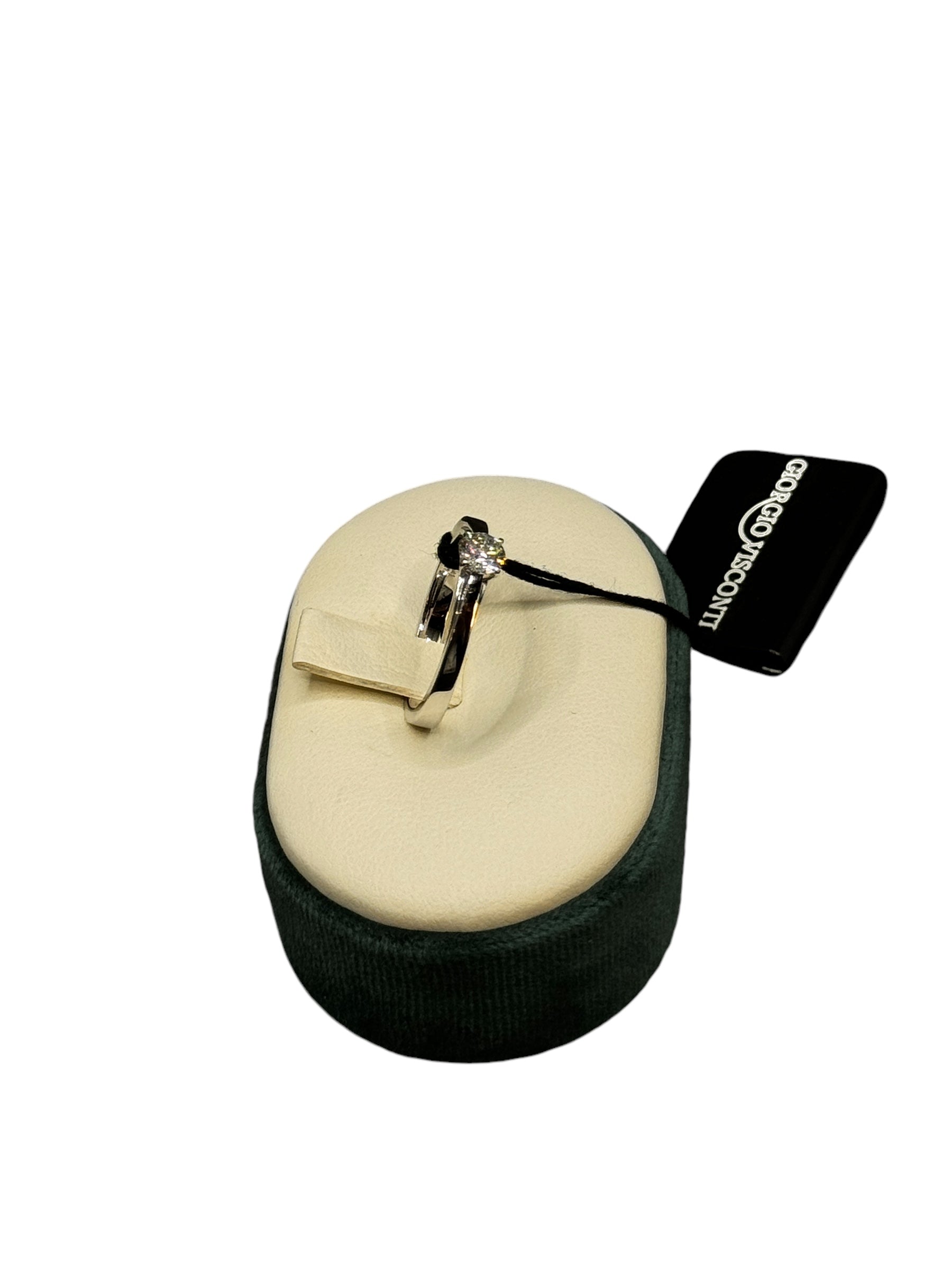 Solitärring aus Weißgold mit 0,41 ct Diamant – AB16606F
