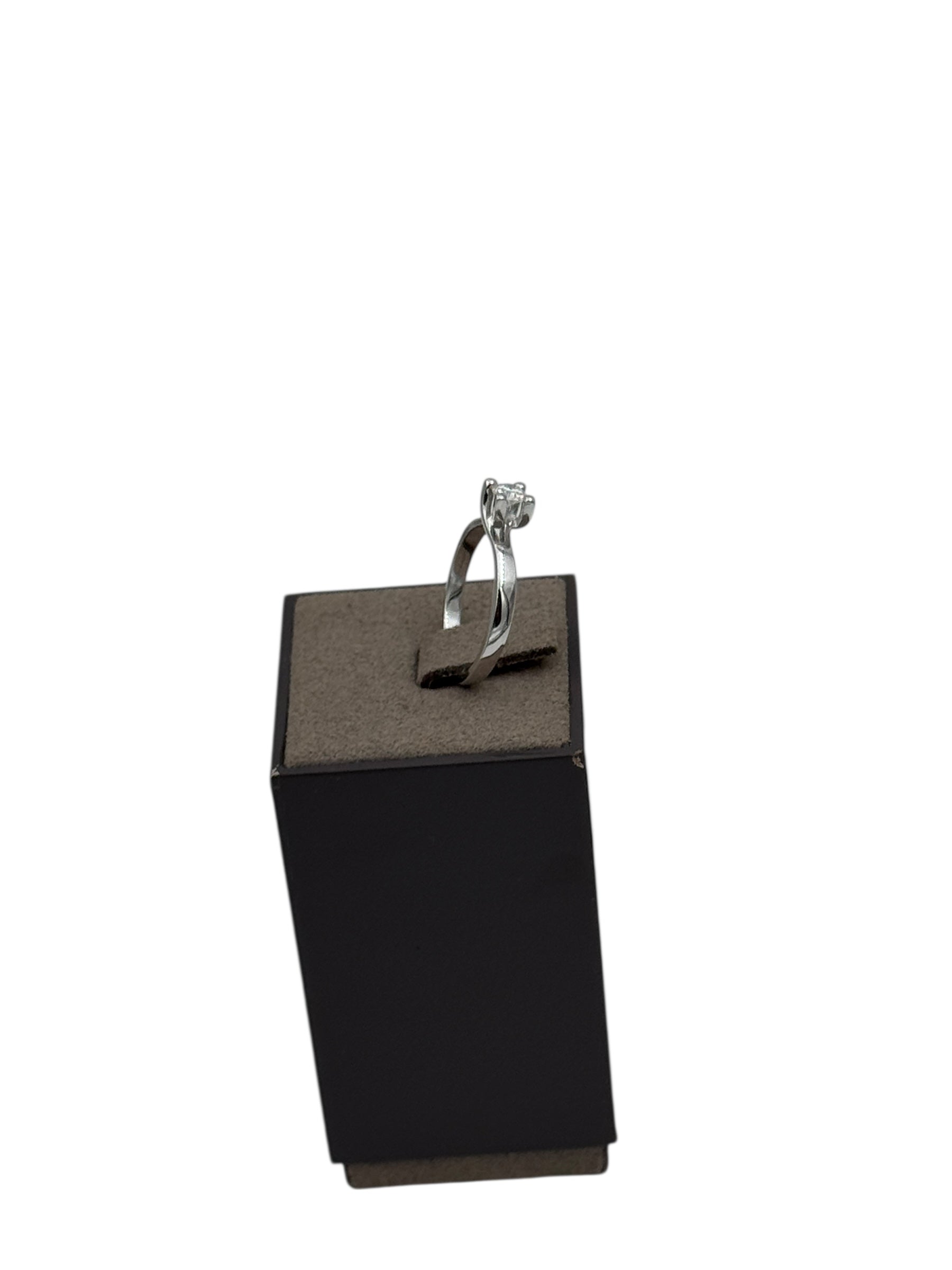 Anello solitario Giorgio Visconti in oro bianco 18KT e diamante centrale, 0.24ct - AB15554E