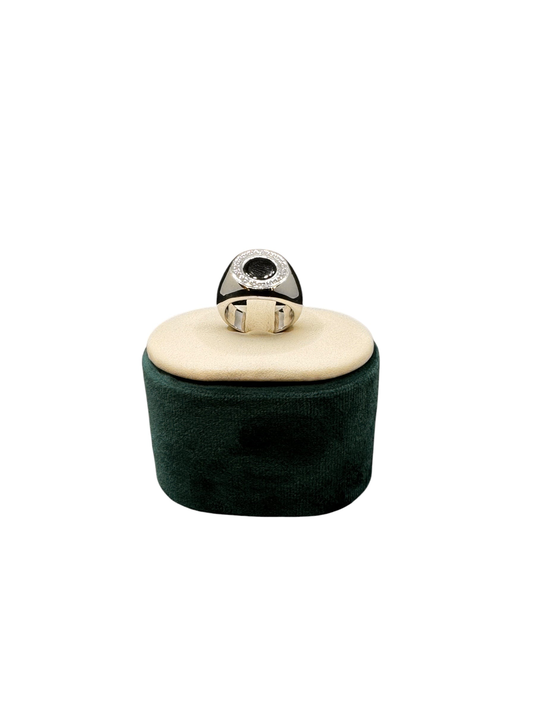 Pianegonda Unisex-Silberring mit schwarzem Onyx – AA010563