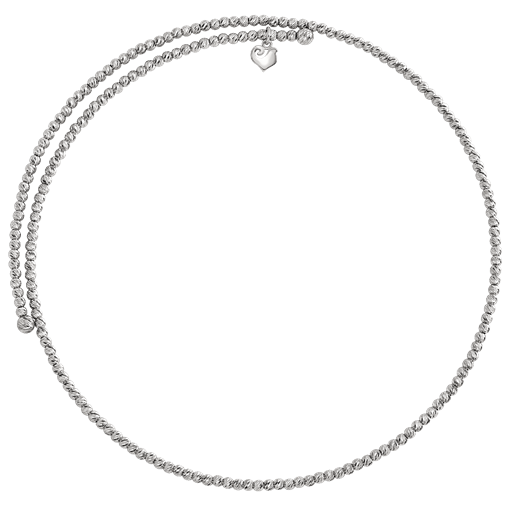 Chantecler-Halskette aus Silber mit diamantgeschliffenen Kugeln – 41313