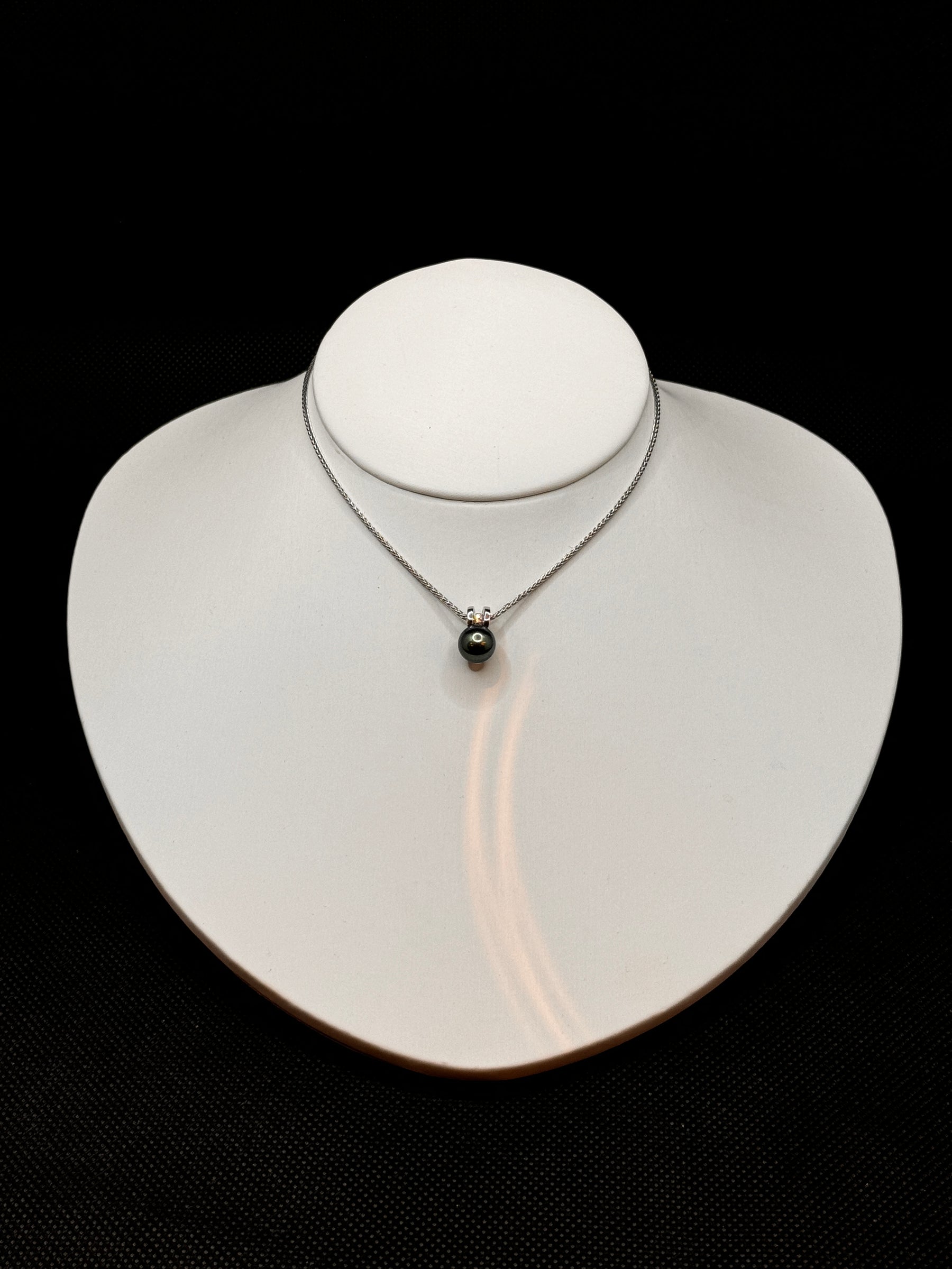 DAMIANI Halskette aus Weißgold und Diamanten mit Tahitiperle – PPEGR75