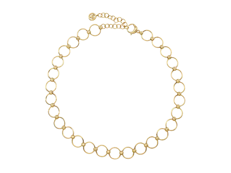 42 cm lange runde Gliederkette aus 18 Karat Gelbgold – 42967