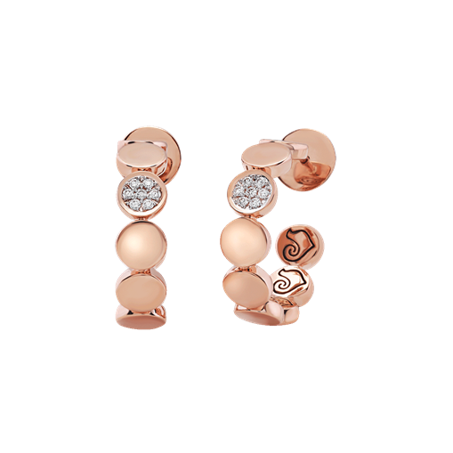 Paillettenohrringe aus 18 Karat Roségold – 43292