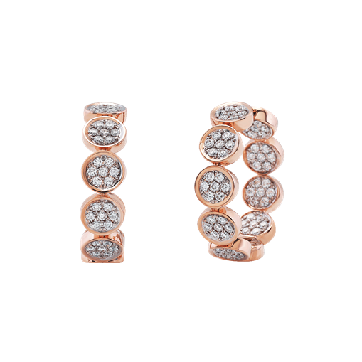 Paillettenohrringe aus 18 Karat Roségold – 43293