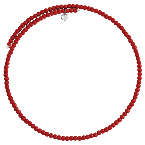 Chantecler coral and silver choker - 44028