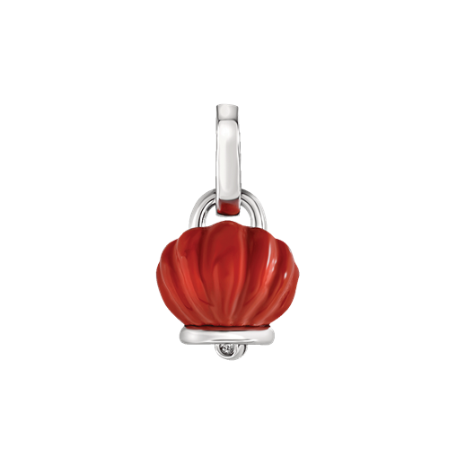 Ciondolo Chantecler Campanella Capriness piccola in argento, color corallo - 44033