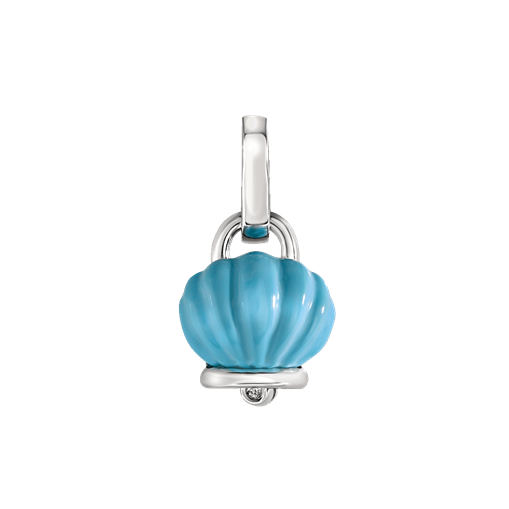 Ciondolo Chantecler Campanella Capriness piccola in argento, color turchese - 44036