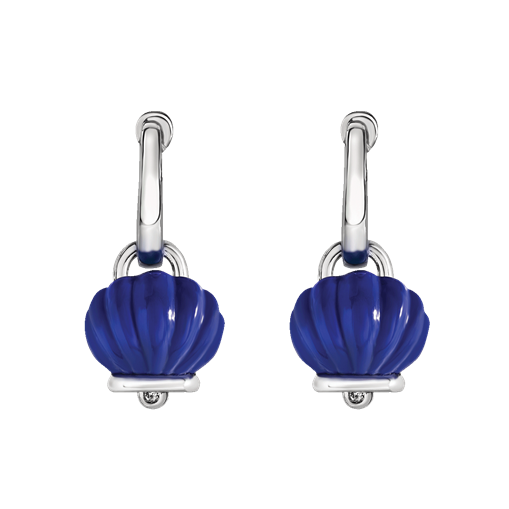 Orecchini Chantecler Campanella Capriness piccoli in argento, colore lapislazzuli - 44038