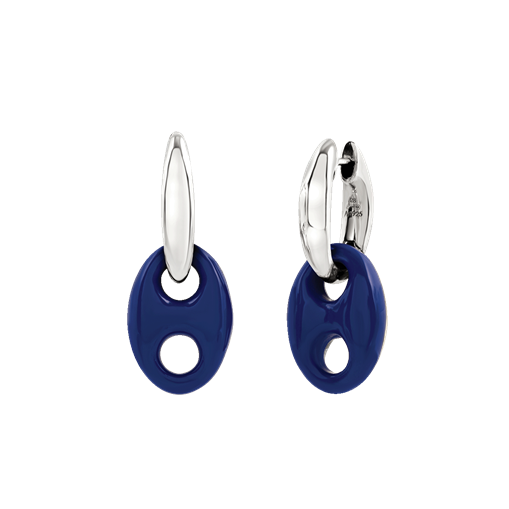Orecchini Chantecler Capriness maglia marina in argento, color lapisllazuli - 44072