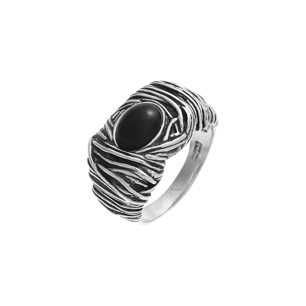 Bond onyx ring for men - 10694