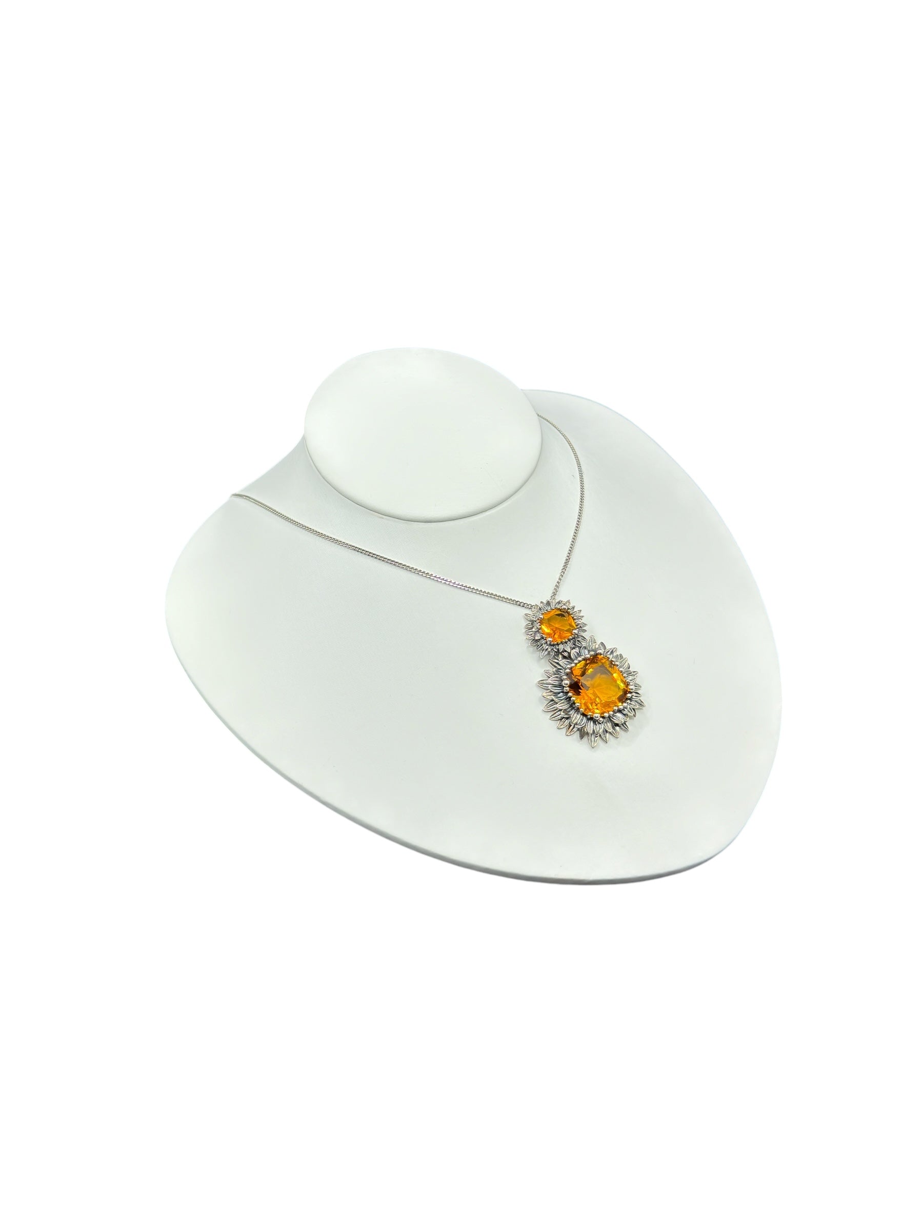 LABRIOLA MARGHERITA SILBERKETTE MIT GELBEM CITRINQUARZ - 2241