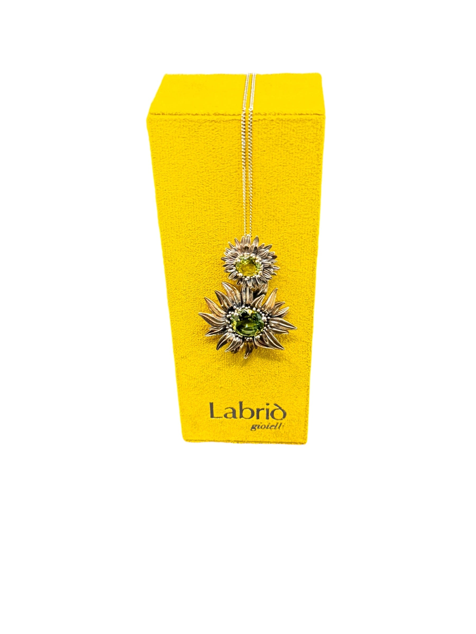Labriola DAISY SILBERHALSKETTE MIT GRÜNEM QUARZ UND TURMALIN - 2243