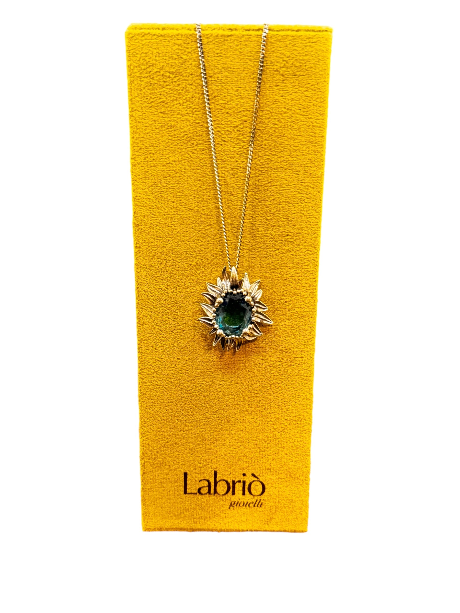 LABRIOLA MARGHERITA SILBERKETTE MIT CEYLONBLAUEM QUARZ - 2231