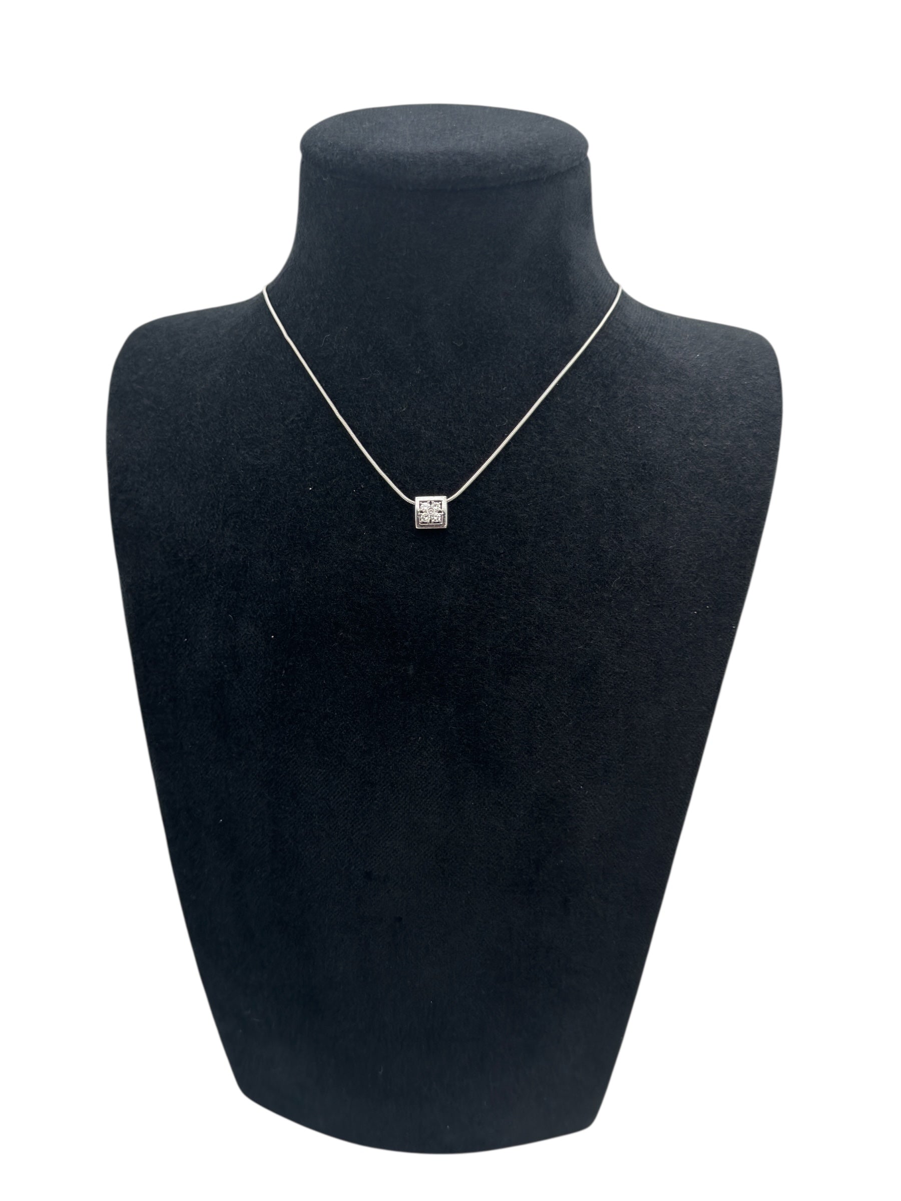 girocollo Damiani in oro bianco 18kt e diamanti, con pendente fantasia - DDB55447