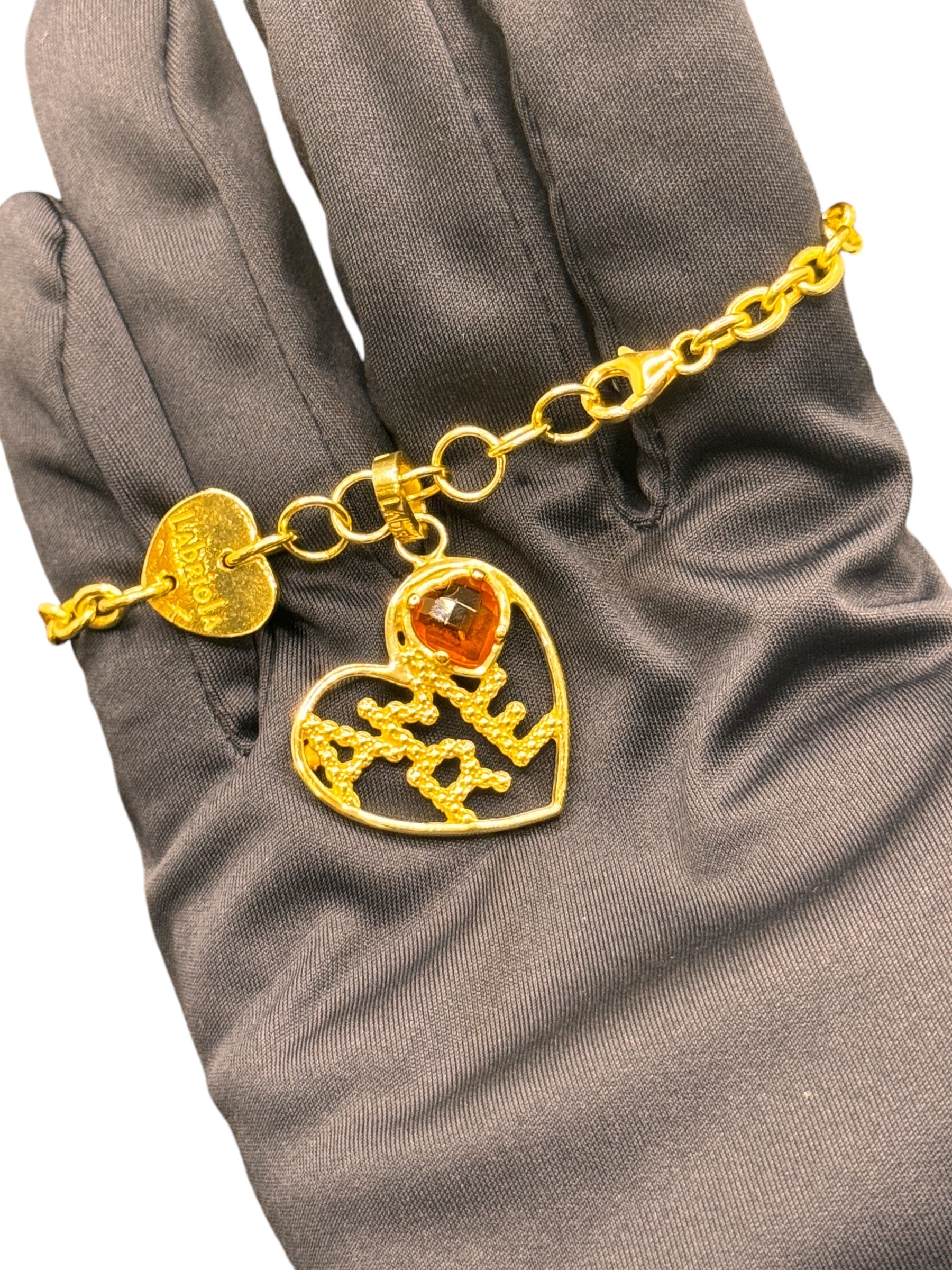 Labriola Armband aus vergoldetem Silber mit LOVE-Anhänger - AG1025/G
