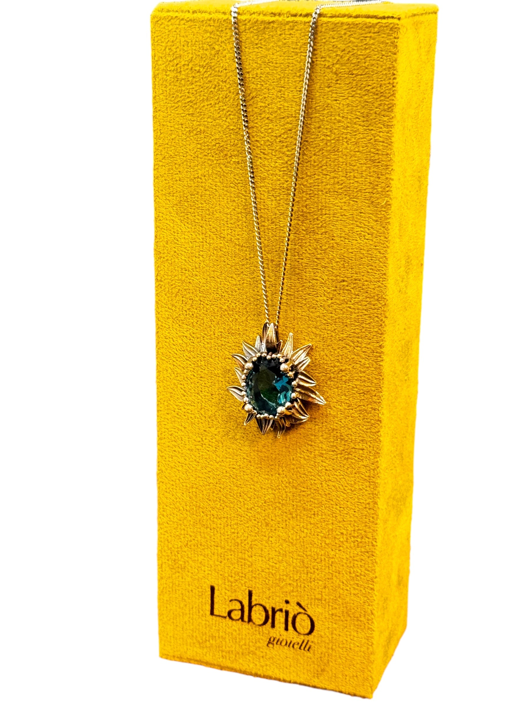 LABRIOLA MARGHERITA SILBERKETTE MIT CEYLONBLAUEM QUARZ - 2231