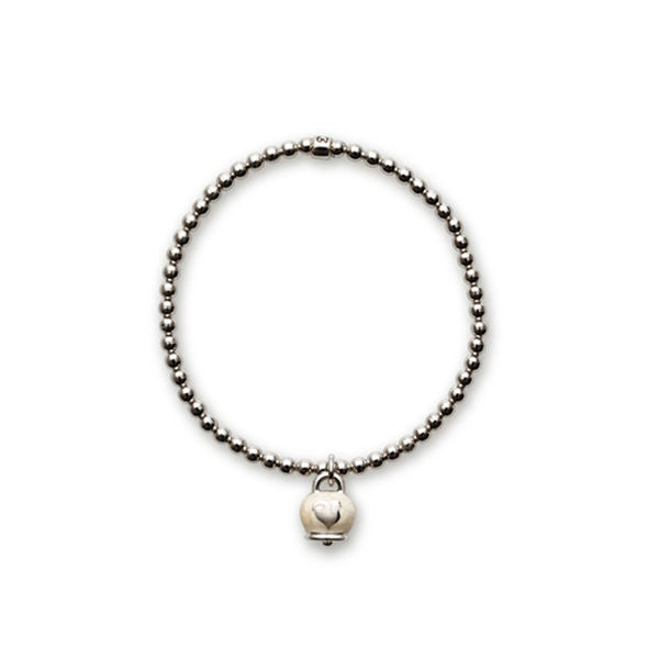 Elastisches Armband Chantecler aus Silber und weißem Emaille – 37927