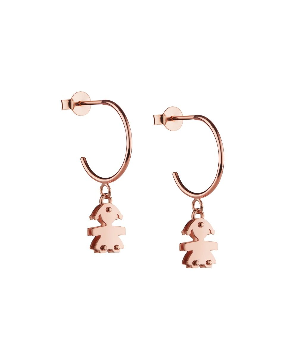 MINI - ROSÉGOLD-KREOLEN FÜR MÄDCHEN - LBB555