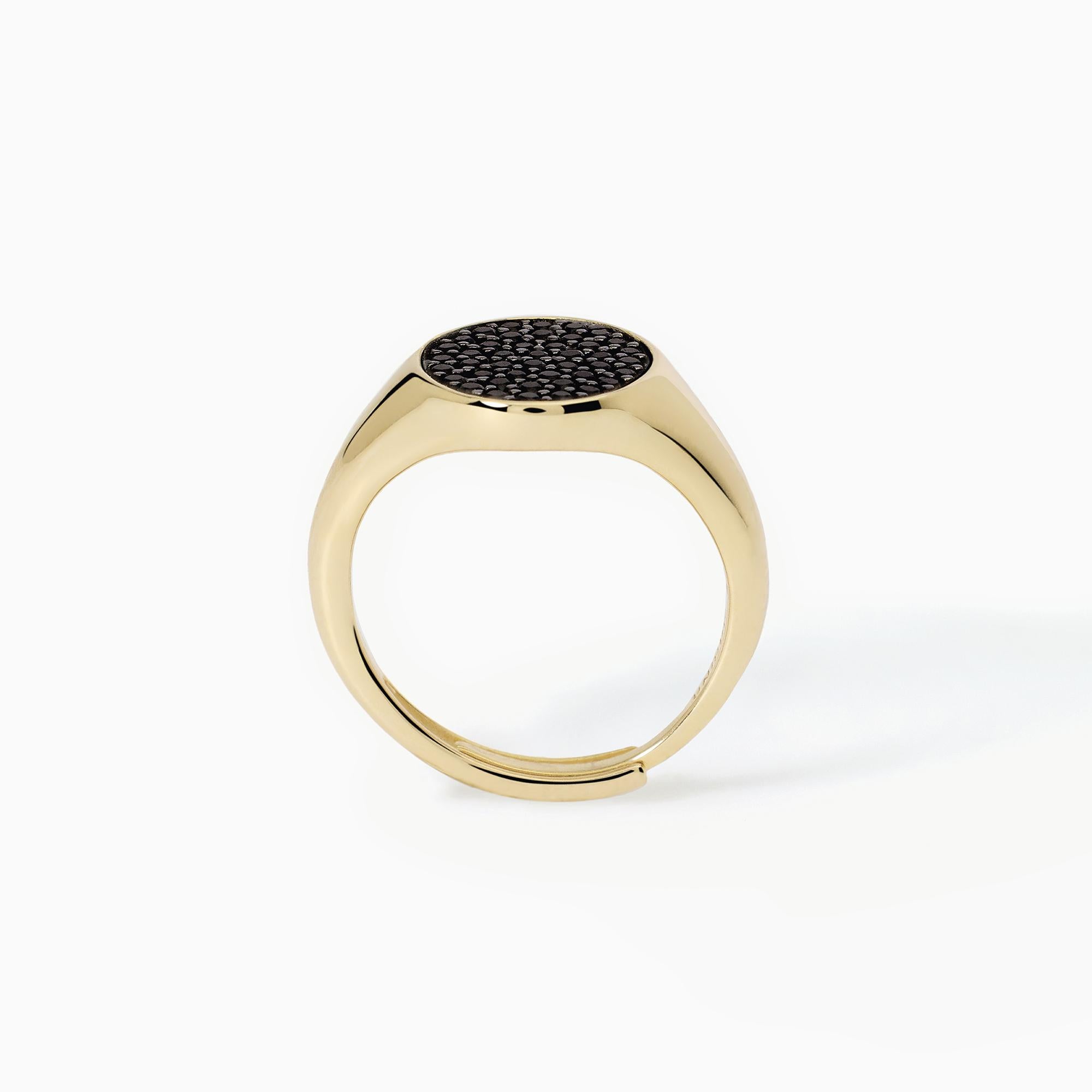 Mabina Donna – Chevalier-Ring mit schwarzem Pavé CHEVALIER – 523315