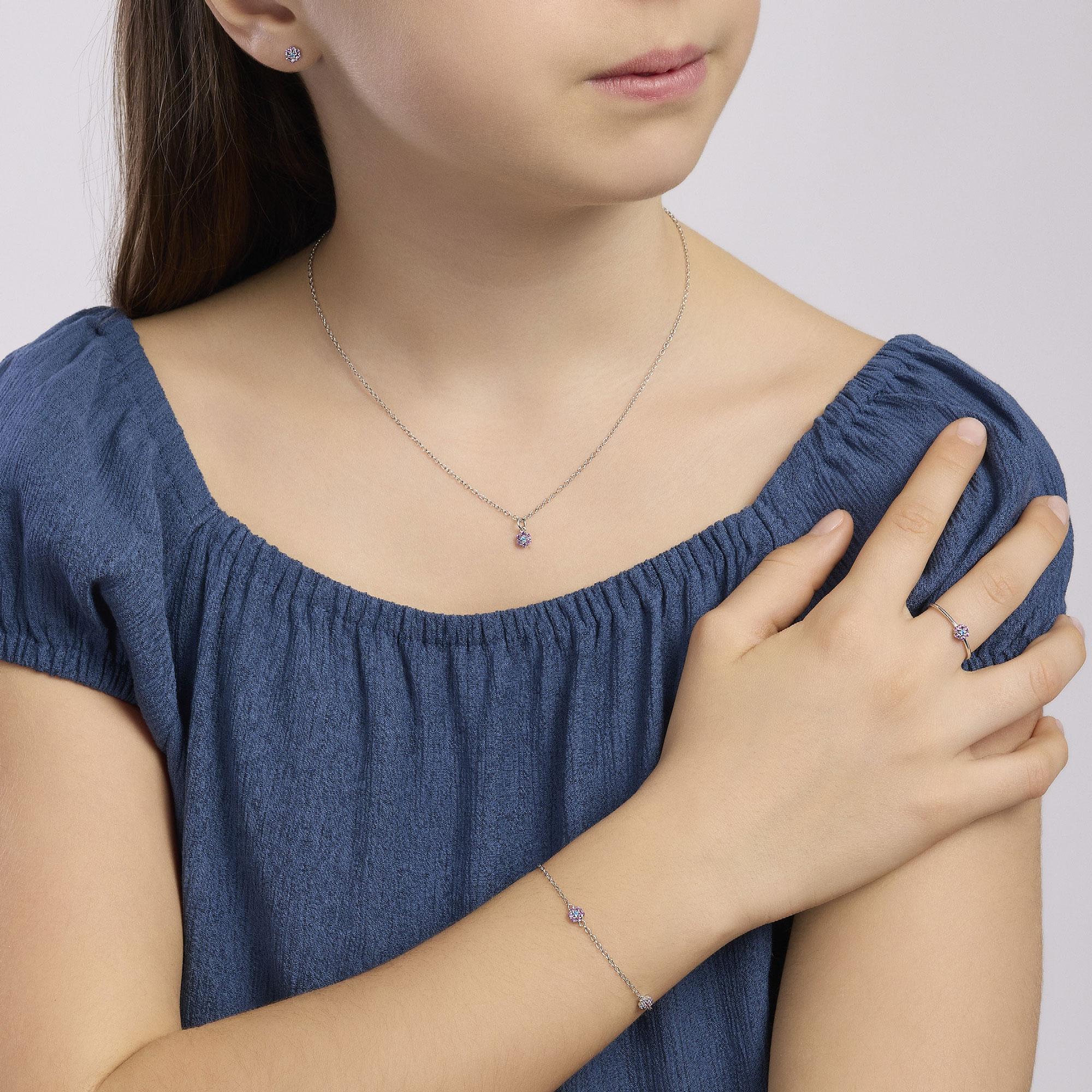 Mabina Donna - Mädchenring mit BLUME BLUME - 523414