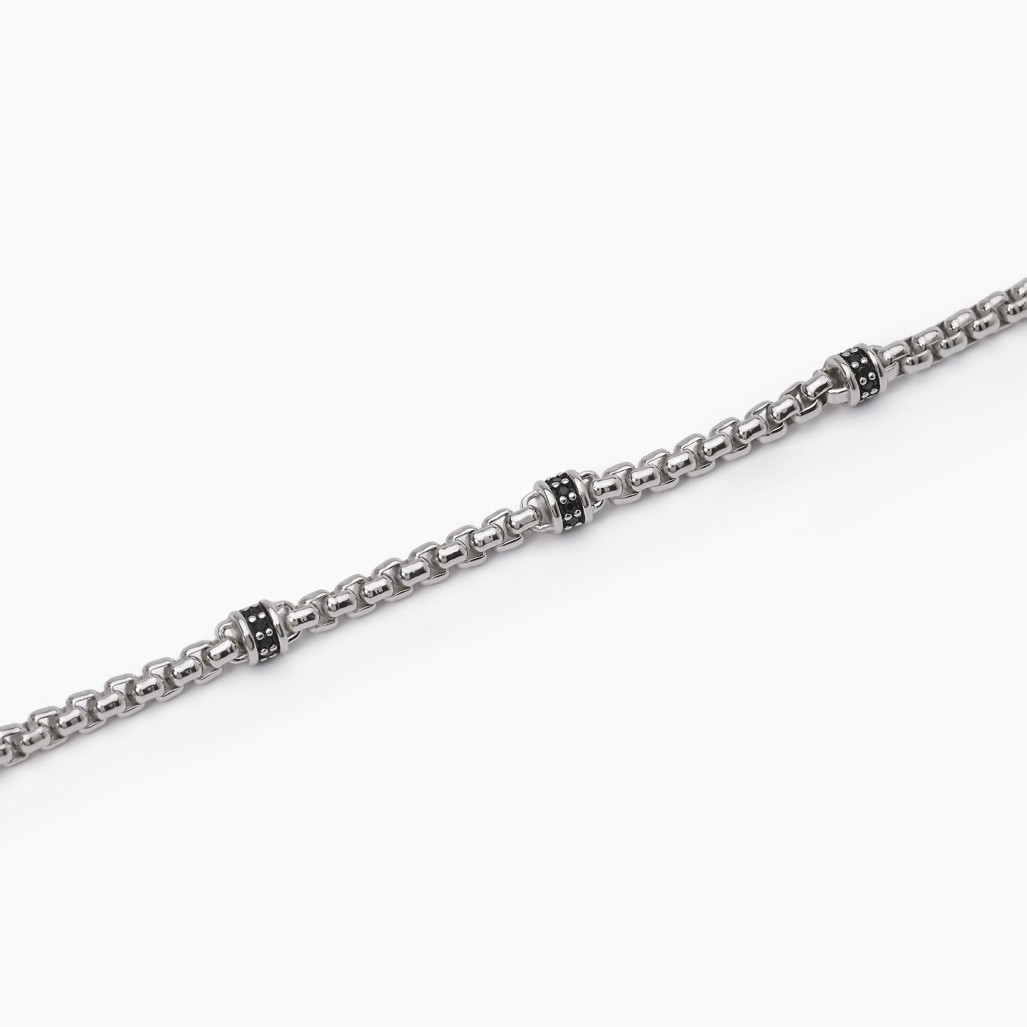 Mabina Uomo - MONTECARLO Armband mit schwarzen Einsätzen - 533626
