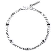 Mabina Uomo - MONTECARLO Armband mit schwarzen Einsätzen - 533626