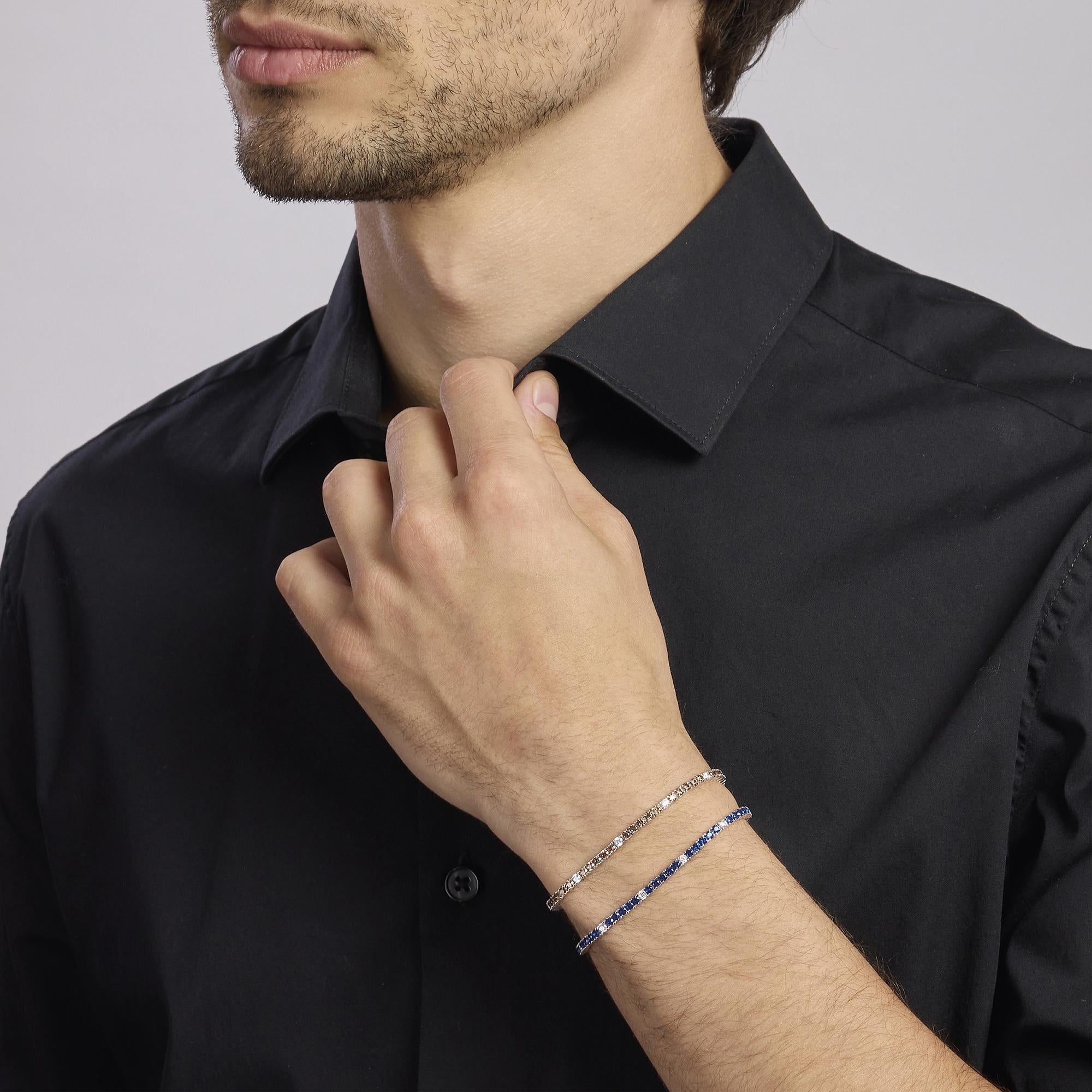 Mabina Uomo - Blaues Tennisarmband TENNIS CLUB - 533701-M