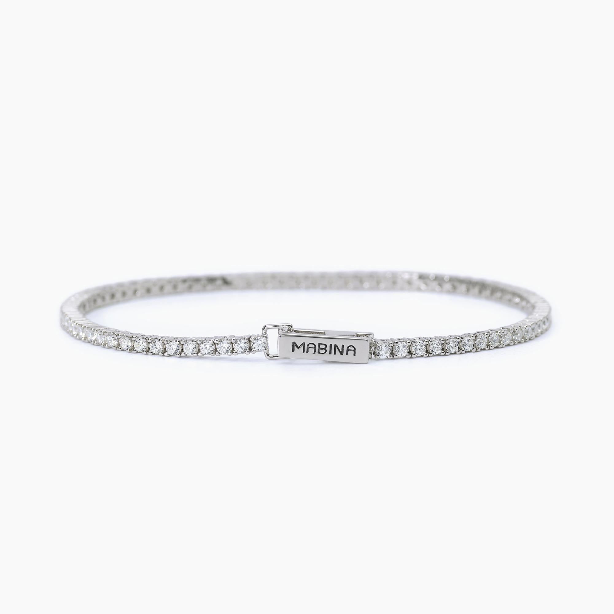 Mabina Uomo - Weißes Tennisarmband TENNIS CLUB - 533712-M