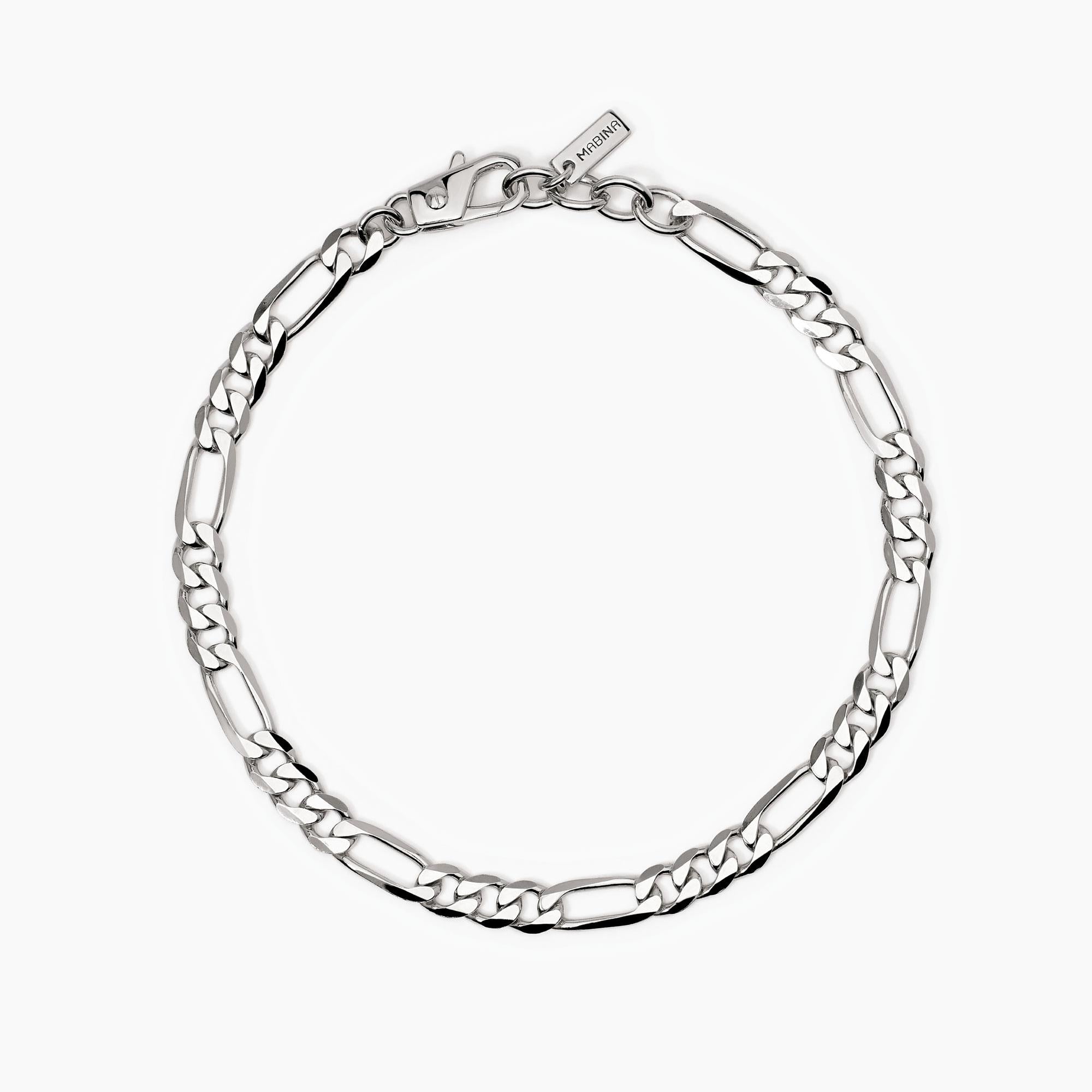 Mabina Uomo – Silberarmband für Herren mit Millennium-Kette – 533831