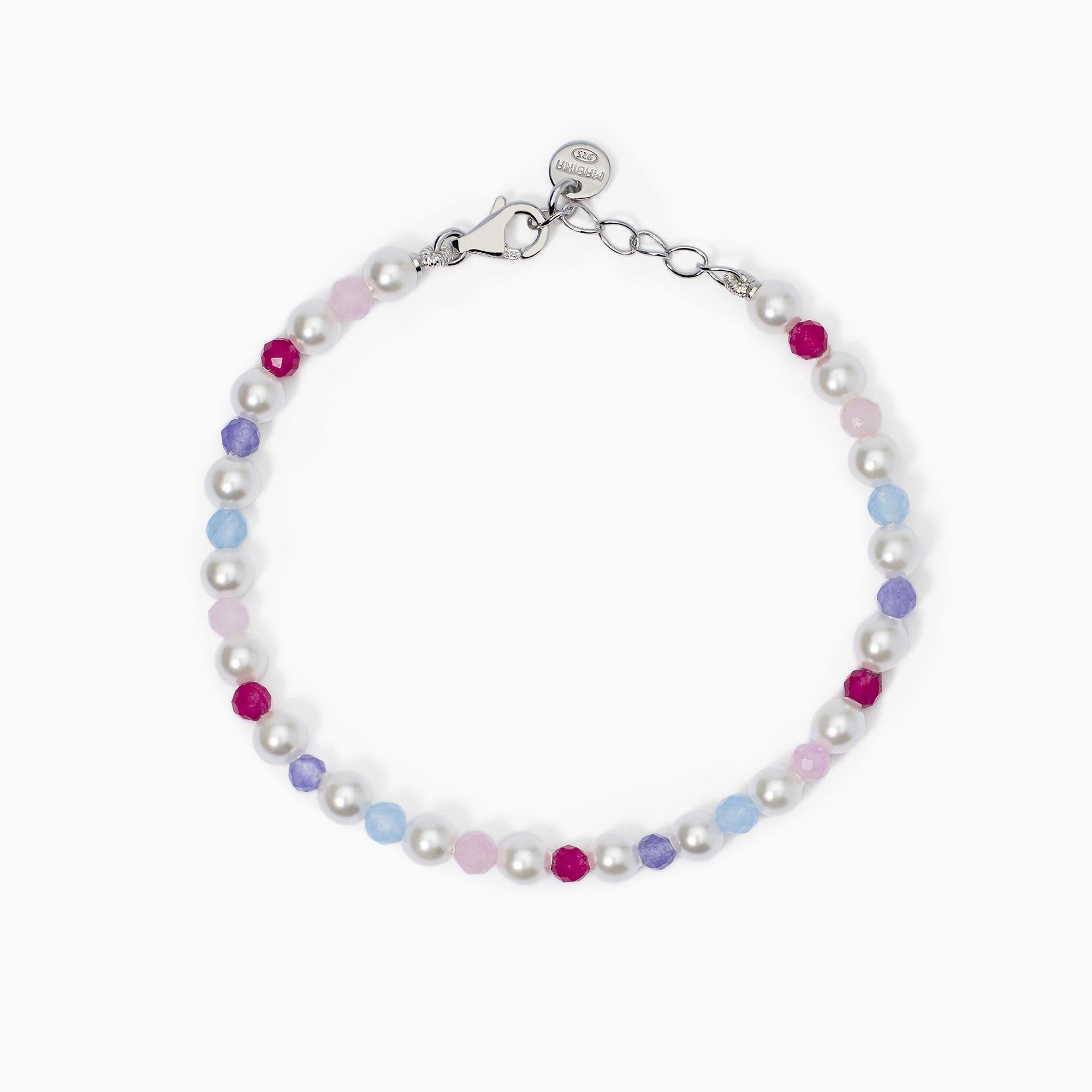 Mabina Junior - Mädchenarmband mit Jade und LOLLIPOP-Perlen - 533877
