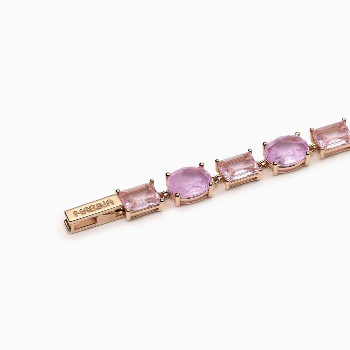 Mabina Donna - Armband mit rosa Glasschmelzstein SANTORINI - 533899