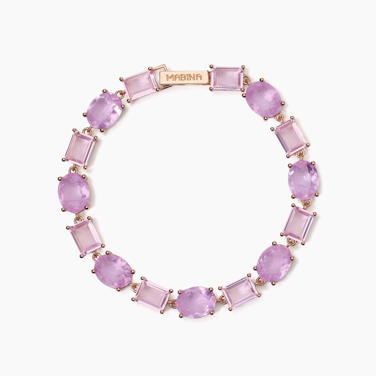 Mabina Donna - Armband mit rosa Glasschmelzstein SANTORINI - 533899
