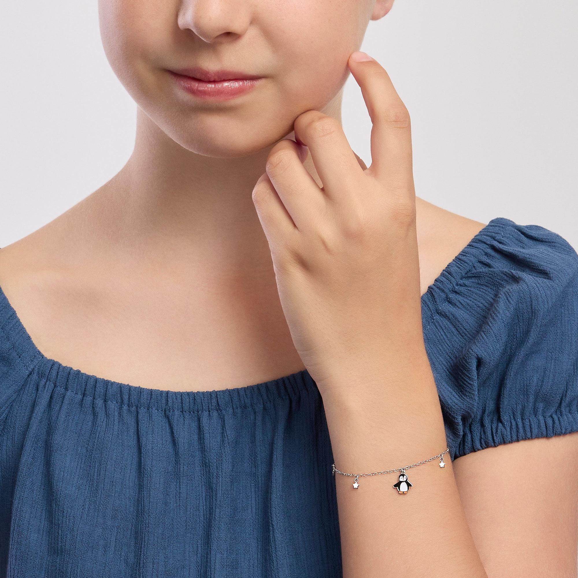 Mabina Junior - Mädchenarmband mit Pinguin und Mr. Penguin Stars - 533918