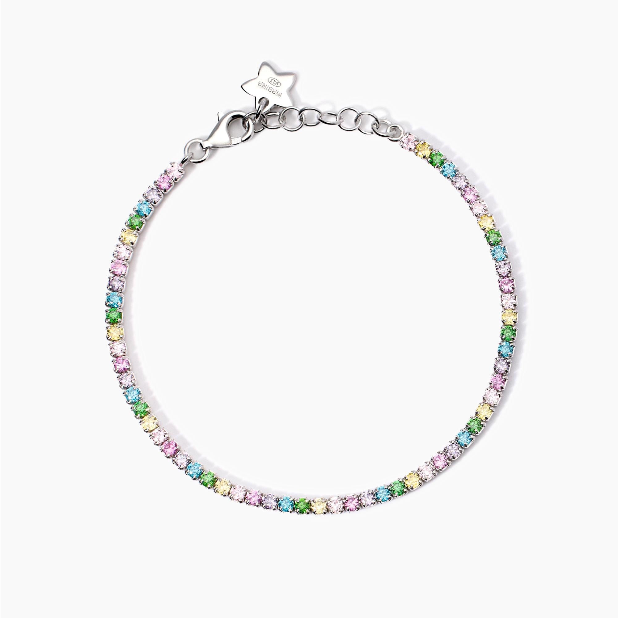 Mabina Junior - Bracciale con corindone sintetico e zirconi Mini Tennis - 533936