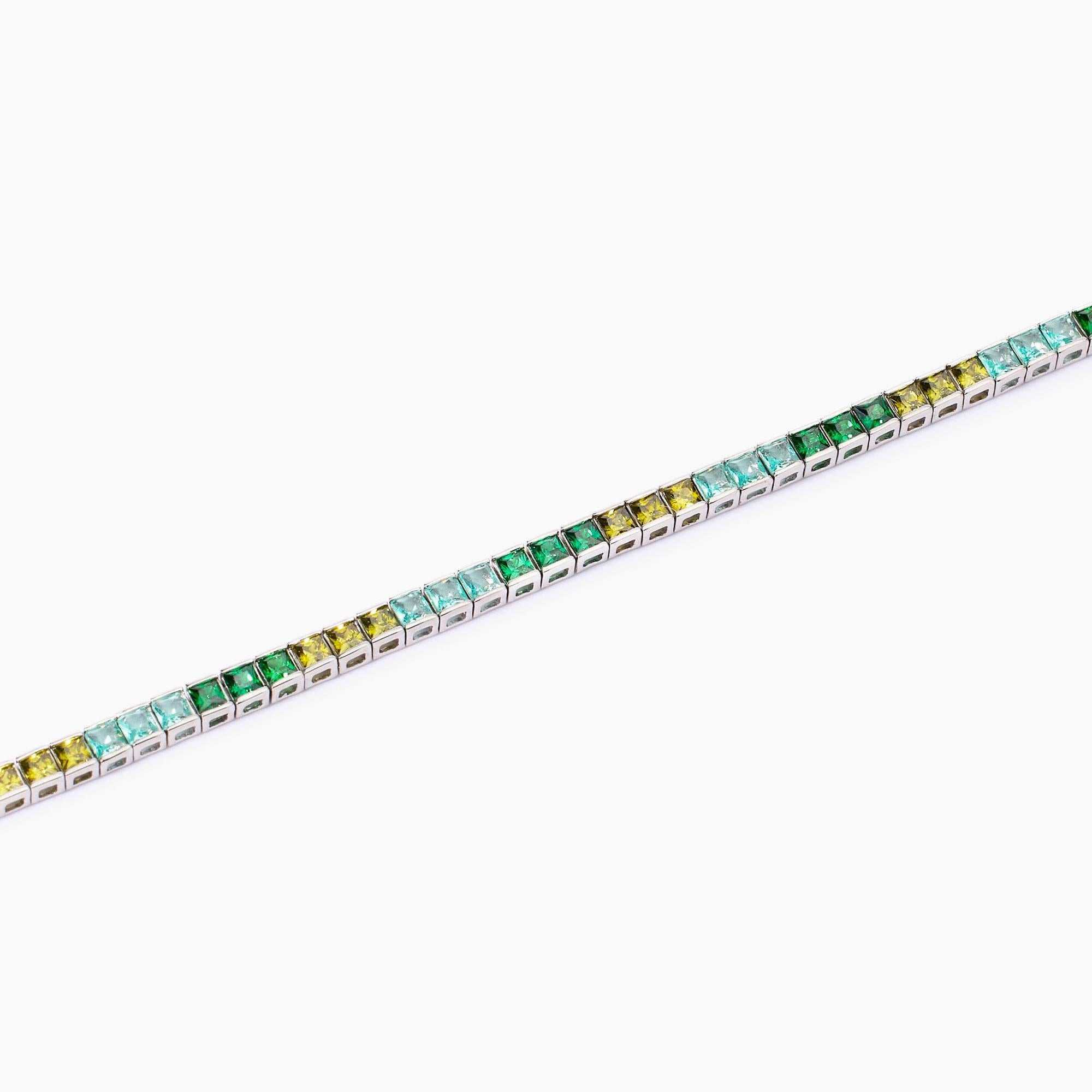Mabina Donna – Tennis Club Tennisarmband mit farbigen Zirkonia – 533955