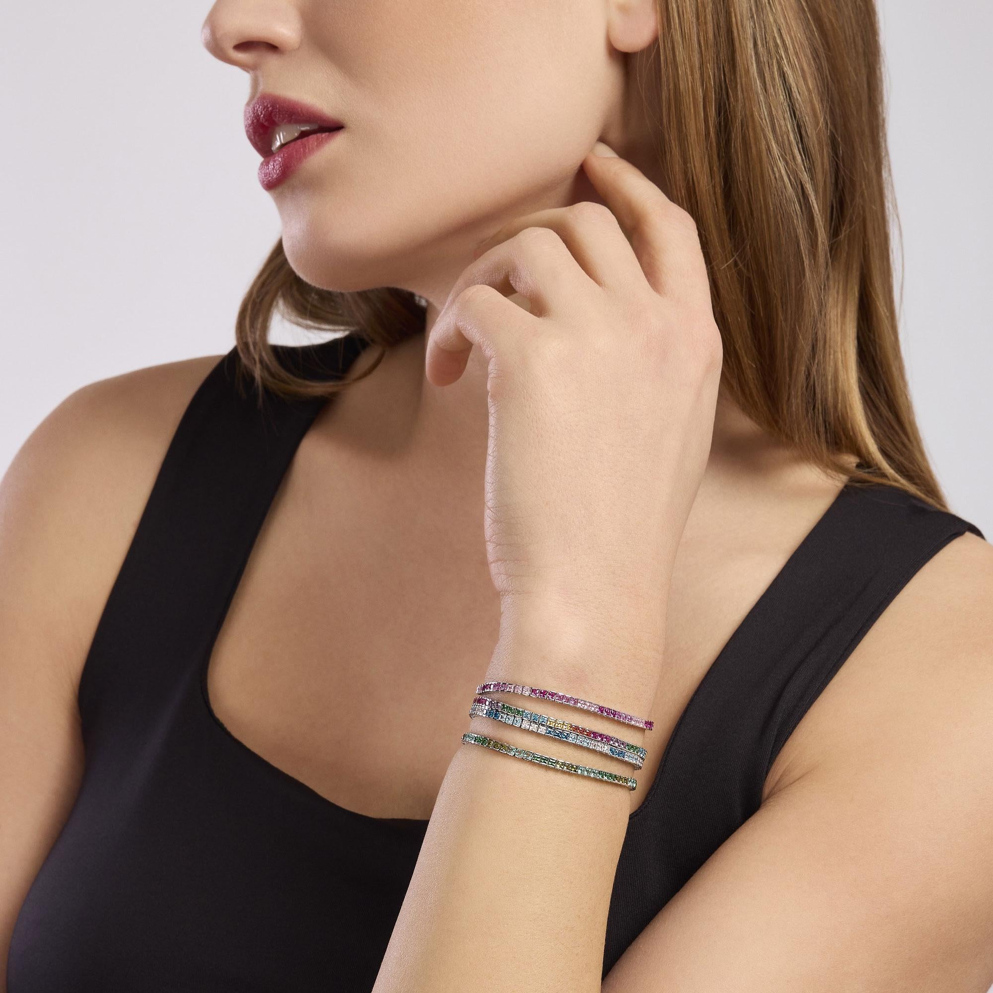 Mabina Donna – Tennis Club Tennisarmband mit farbigen Zirkonia – 533955