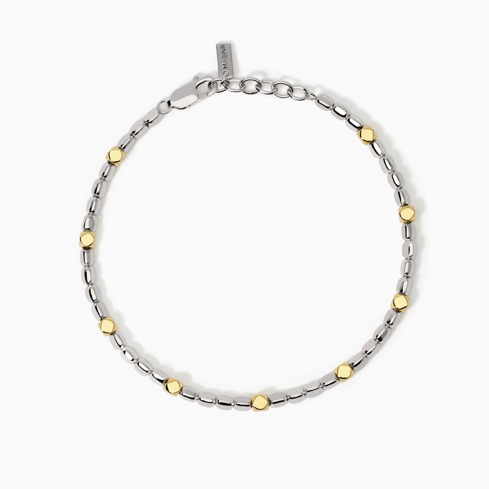 Mabina Uomo - Bracciale regolabile con elementi placcati oro California - 534003