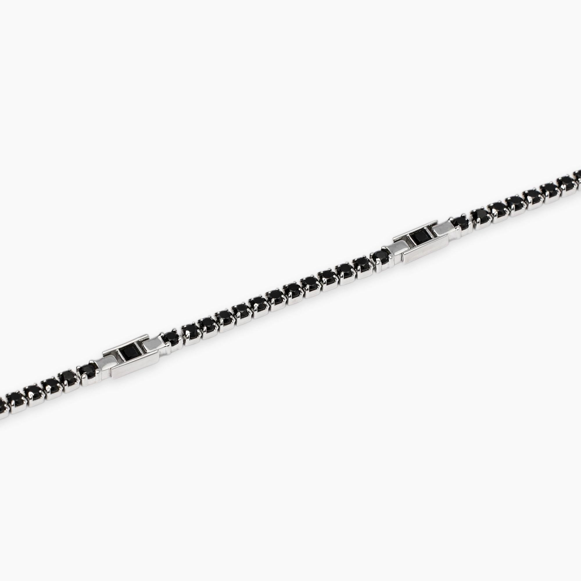 Mabina Uomo Bracciale tennis da uomo con zirconi neri, Cult - 534087