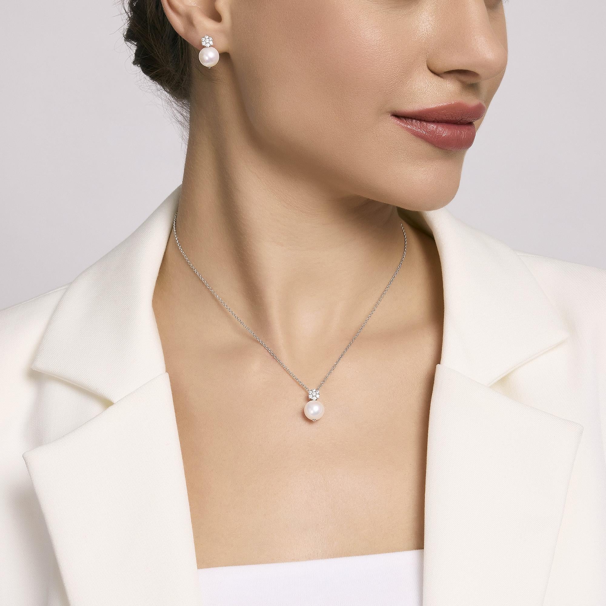 Mabina Donna – Silbernes Halsband mit FIOR FIORE-Zuchtperle – 553546